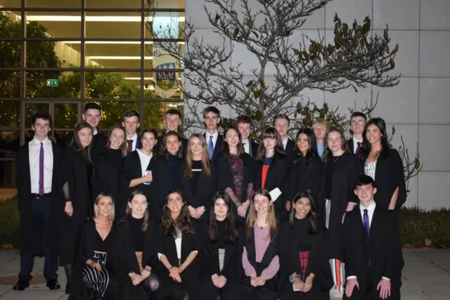 Large group of students taking group photo
