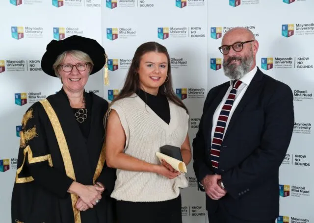 Grace Brennan, President of Maynooth University, Professor Eva Leinonen and Deputy Principal of The Institute of Education, Liam Dingle a