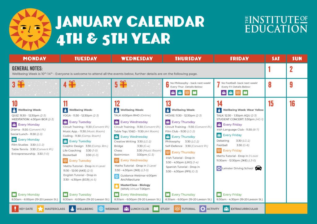4th&5th January Calendar 2022