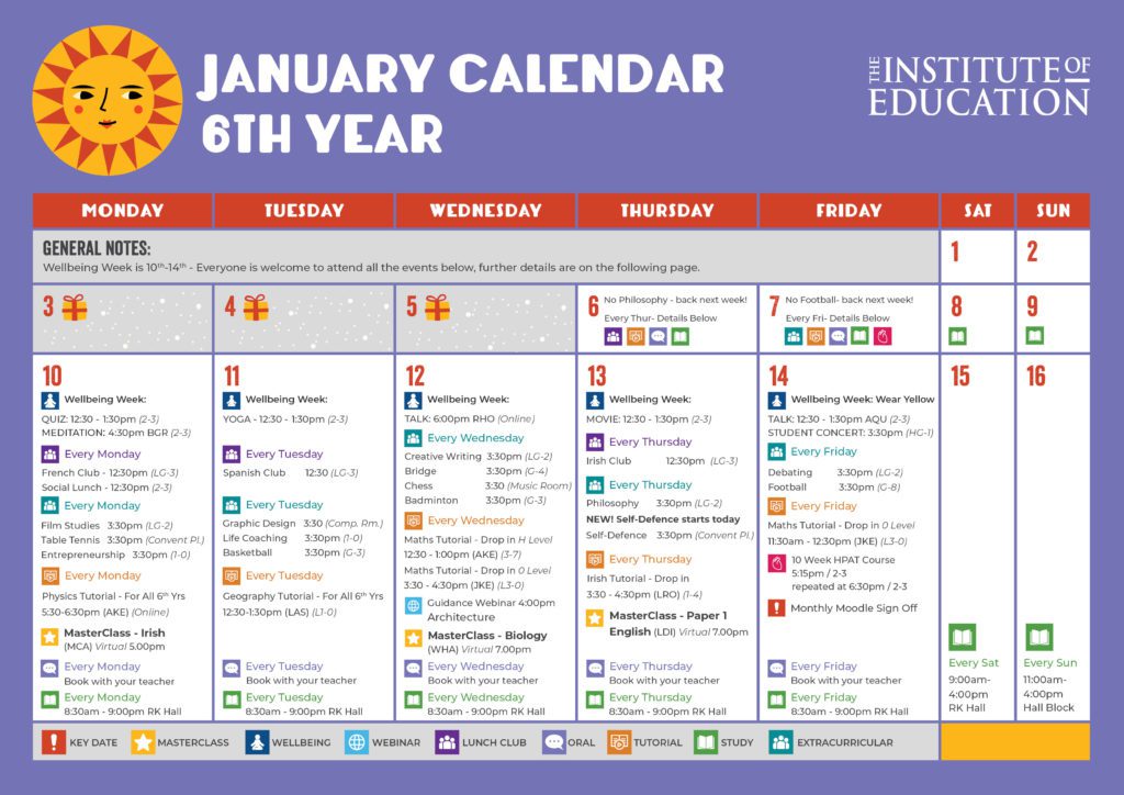 6th January calendar 2022