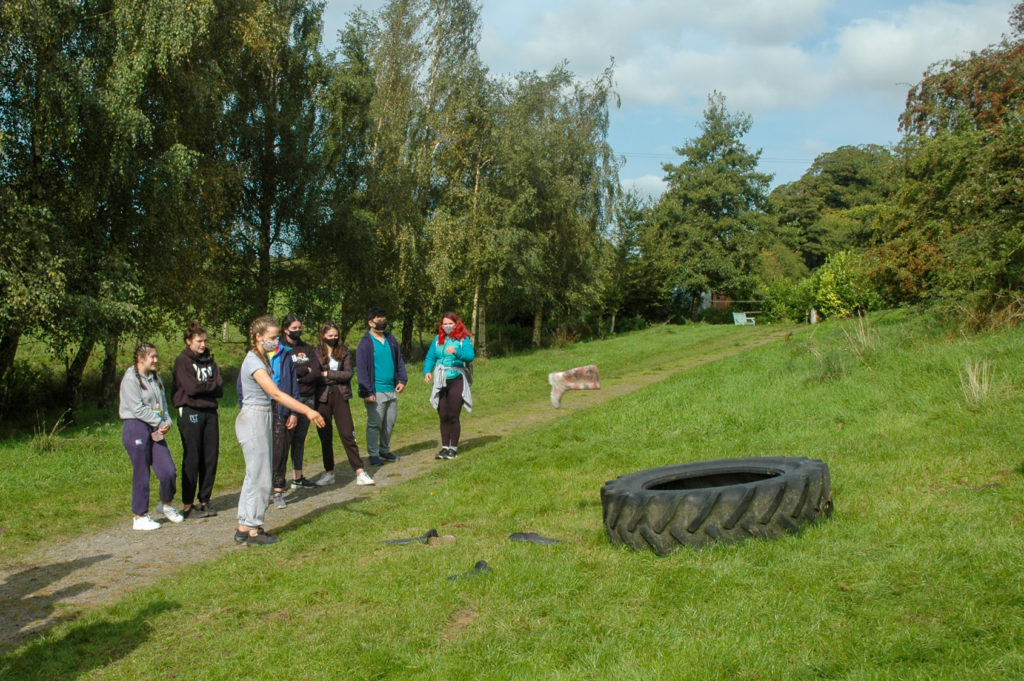 group of students playing games