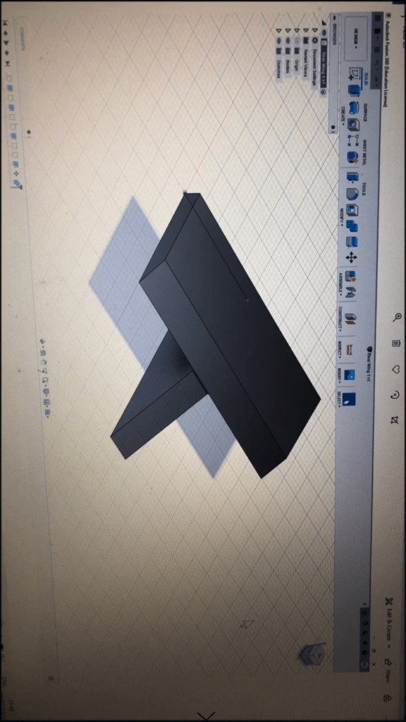 A photo of 3D CAD software utilised by the team