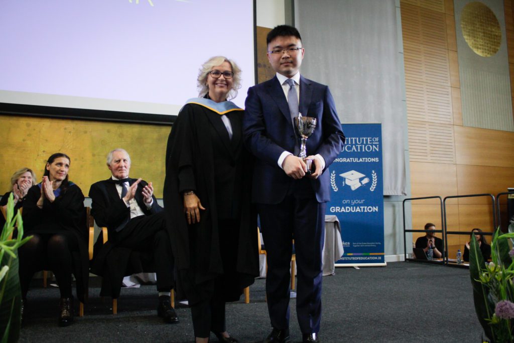 Man receiving award