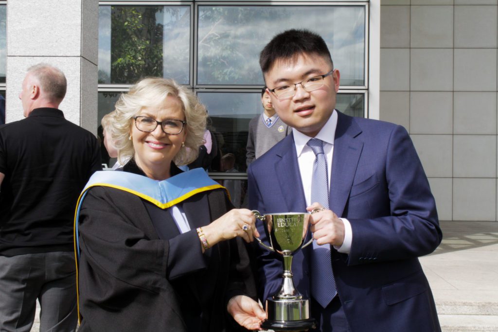 Man receiving award