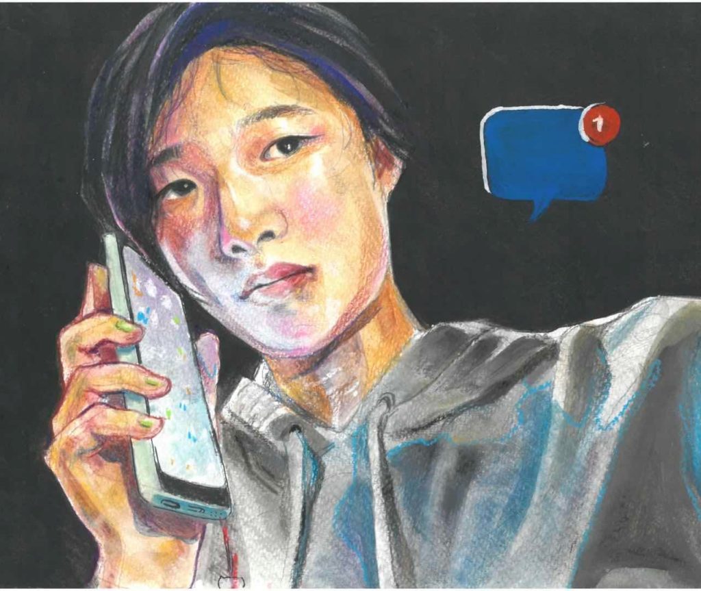 Person with phone