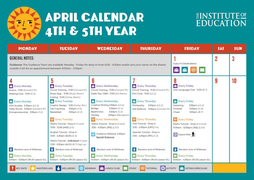 monthly-calendar-April-4th-5th-year
