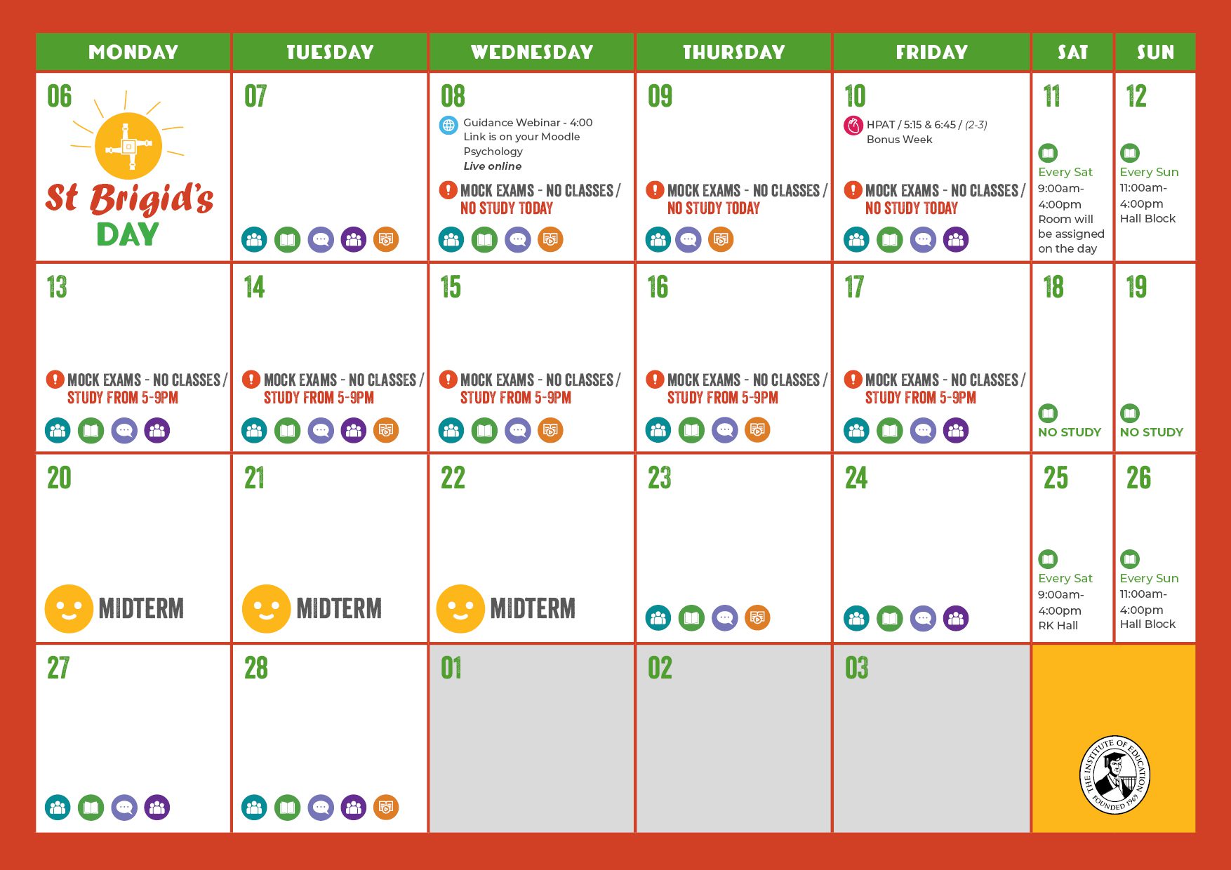 monthly-calendar-february-6th-year2