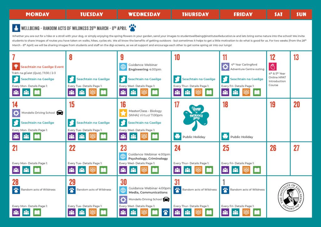 monthly-calendar-march-4th-&-5th-year2