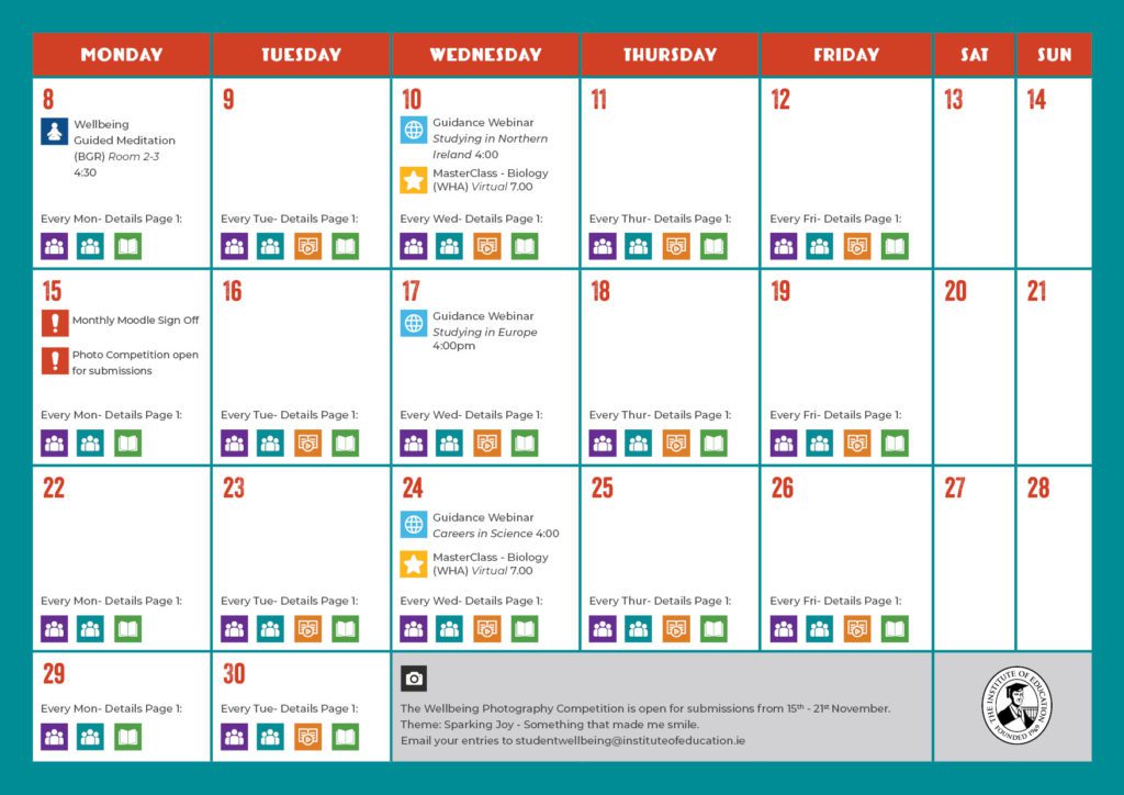 monthly-calendar-november-4th-&-5th-year2