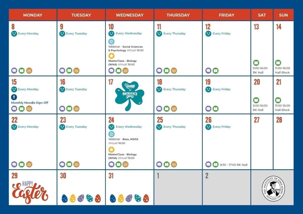 March calendar 6th year part 2
