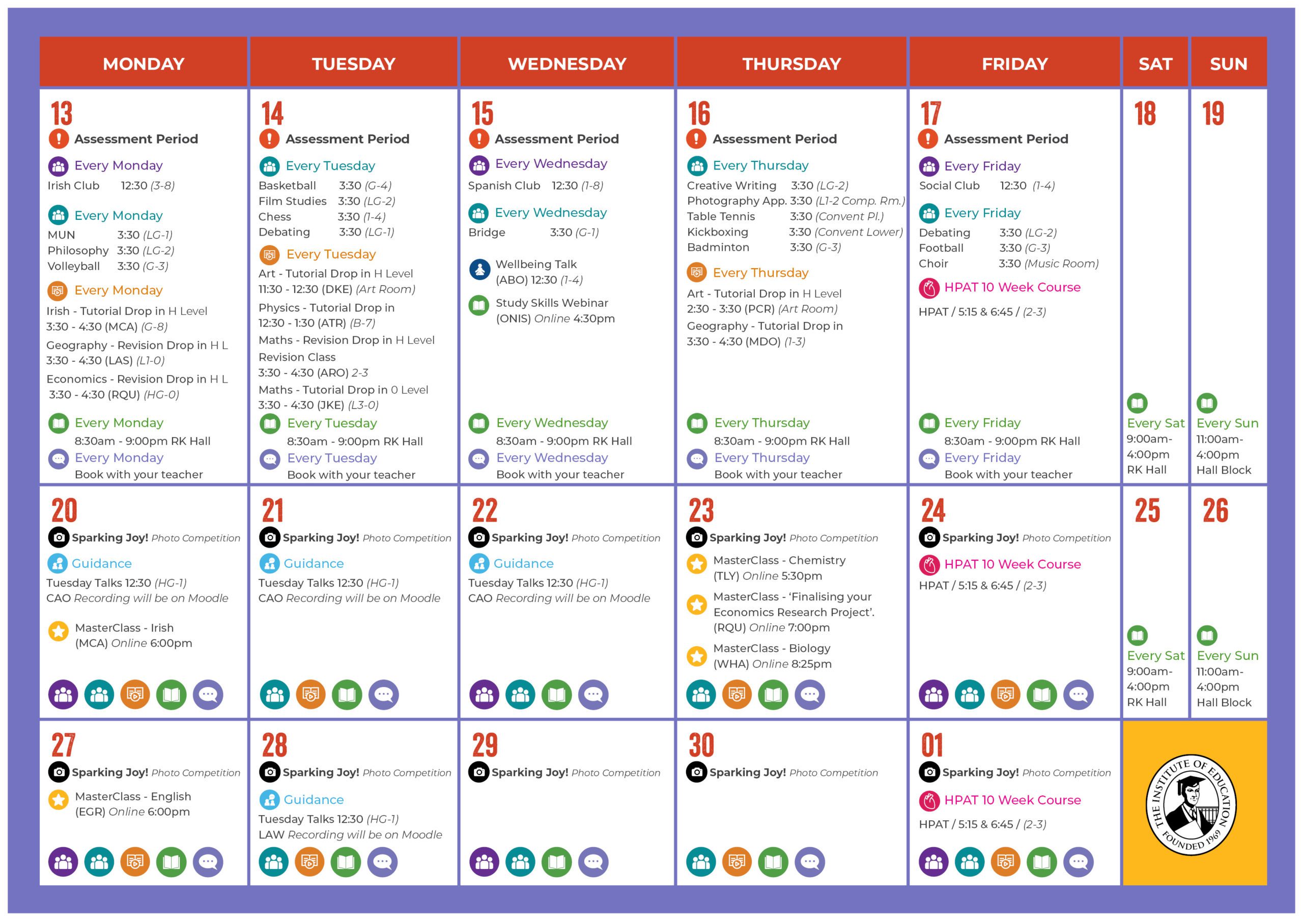 November calendar 6th year part 2
