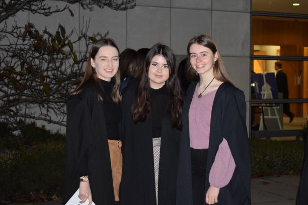 3 female students taking photo together