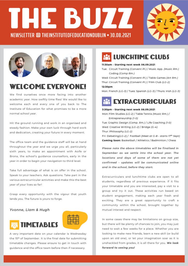 The Buzz Page 1 - Week 1 - 2021/22