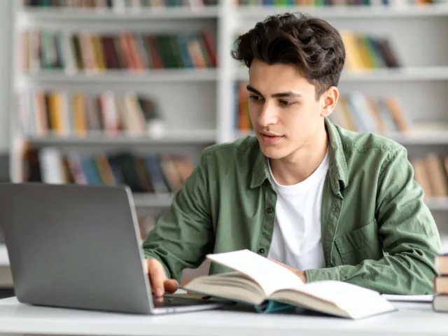 Student on their computer