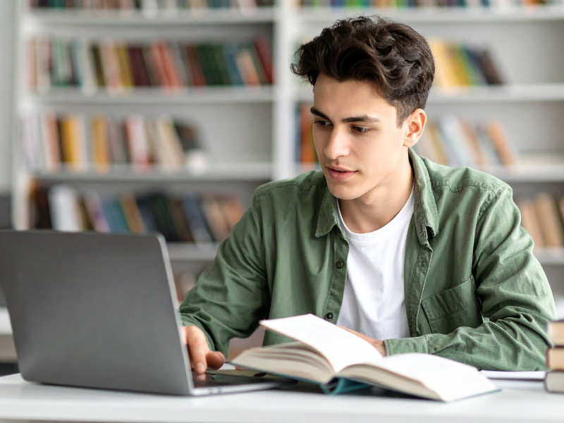 Student on their computer