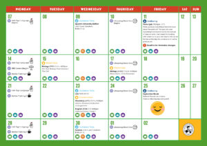 Monthly Calendar September 2026 4th & 5th Year Page 2