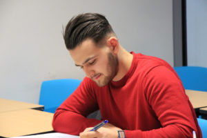 Male Student Stuying