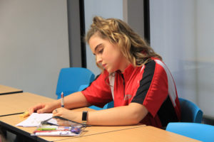 Girl Studying at desk