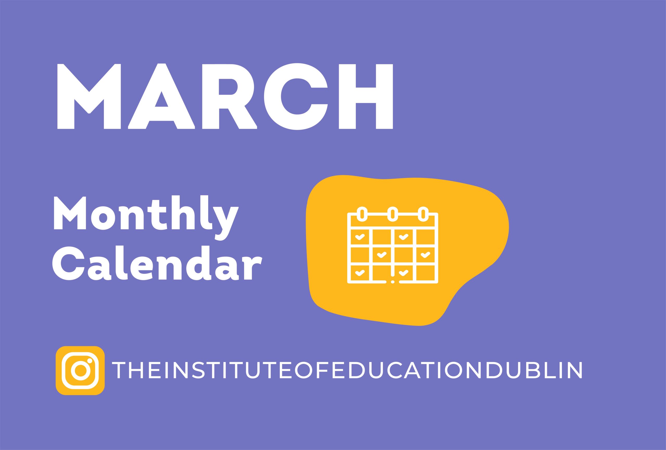 monthly calendar march 2022