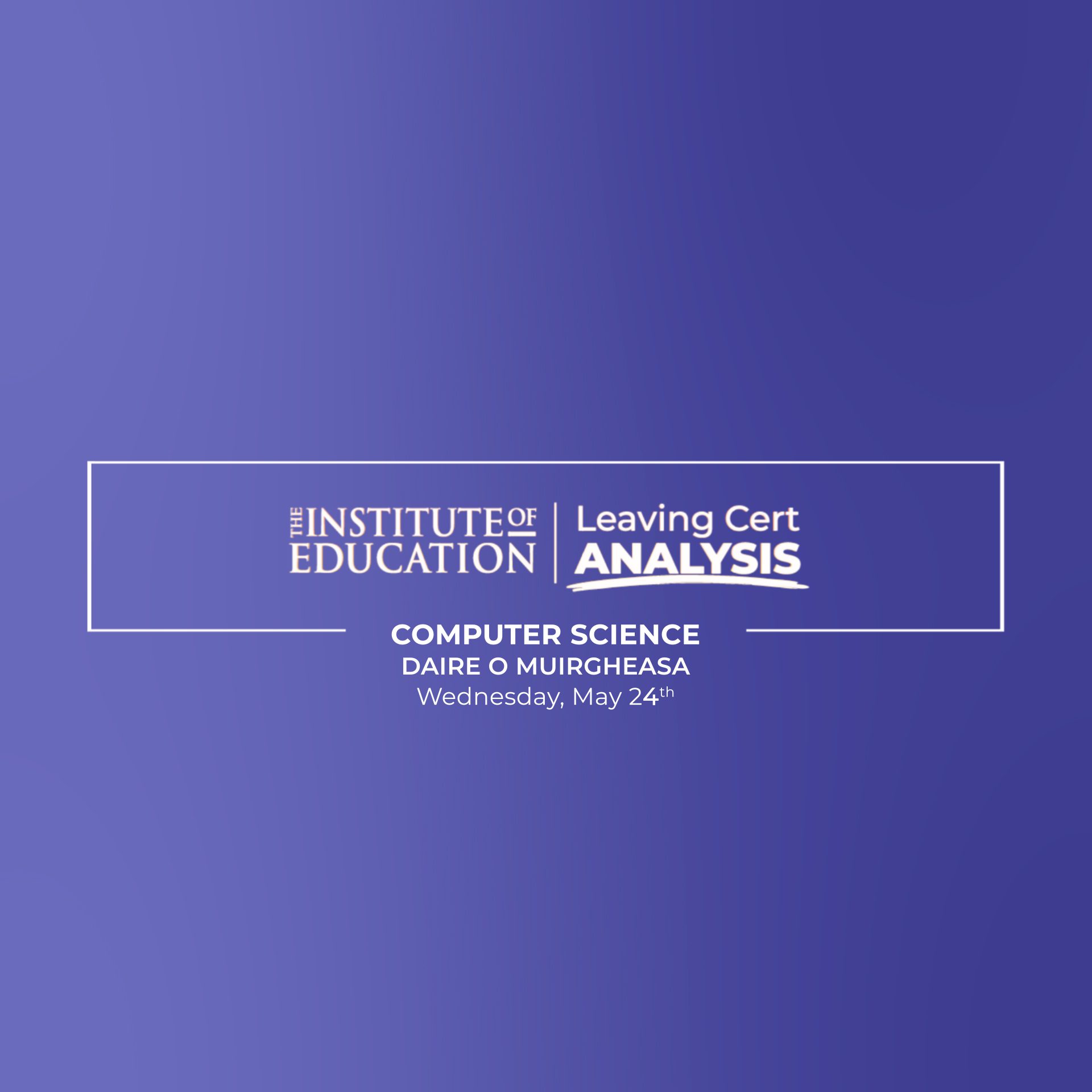 Computer Science (H): A Reasonable Paper, But Some Challenges