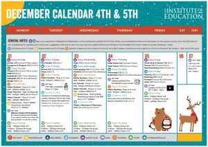 December Monthly Calendar 2025 4th & 5th Year Page 1