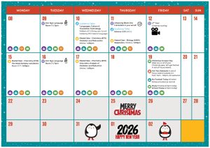 December Monthly Calendar 2025 4th & 5th Year Page 2