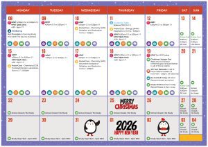 December Monthly Calendar 2025 6th Year Page 2